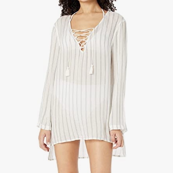 Billabong Other - Billabong Blue Skies Swim Cover Up Womens Size Medium NWT Striped Swimsuit Cover